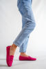 1020 HAKİKİ SÜET DERİ BANTLI  KADIN LOAFER  FUSYA