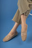 1020 HAKİKİ SÜET DERİ BANTLI  KADIN LOAFER  BEJ