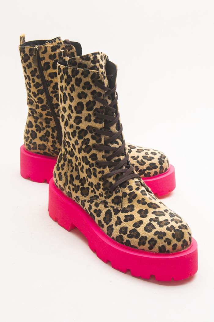 5077-kadin-bagcikli-fermuarli-renkli-taban-bot-LEOPAR FUŞYA-PSG22-5077-0019878_0