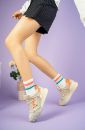 Kadın Süet Multi Renk Günlük Spor Ayakkabı 2060  BEJ