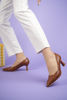 3053 Kadın Cilt Topuklu Ayakkabı TABA