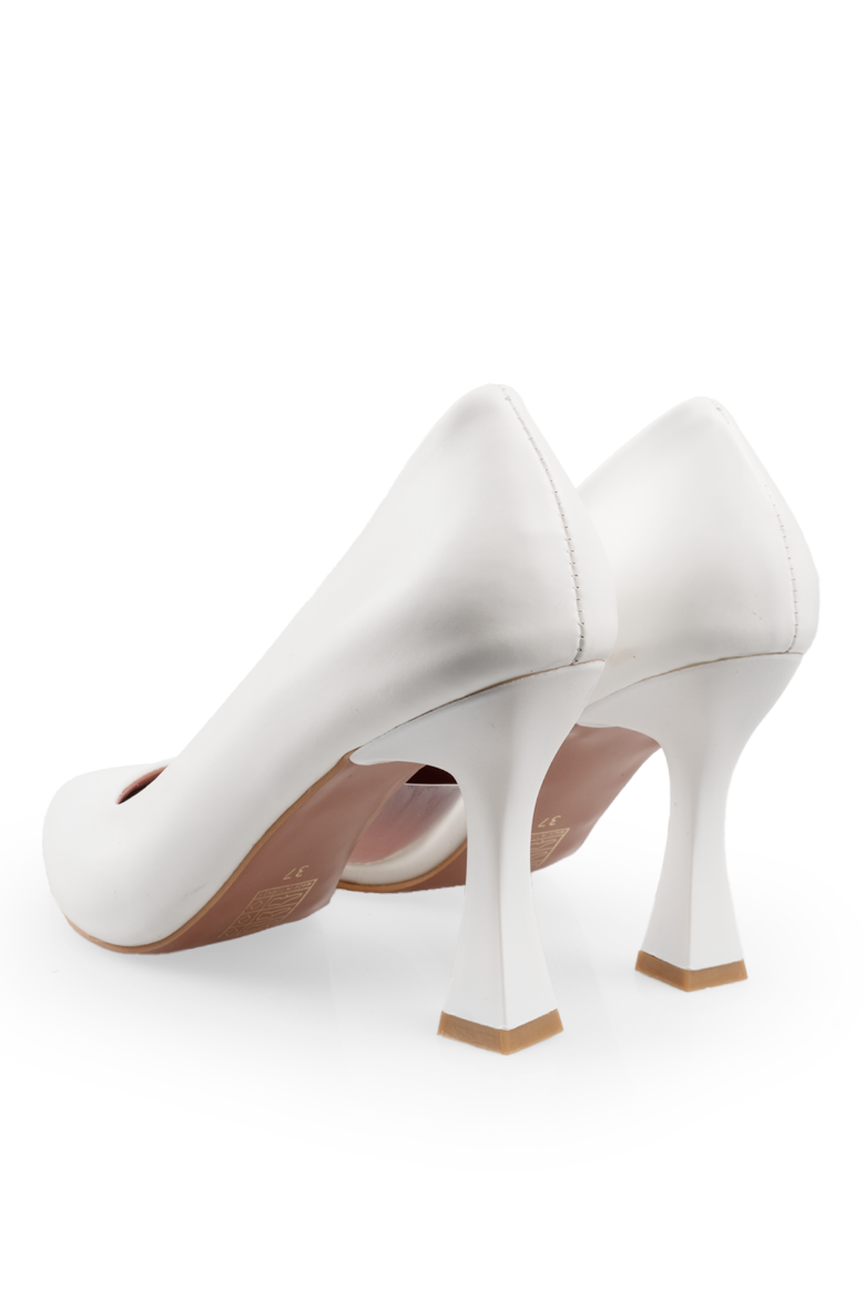 3026 Beyaz Yüksek Topuklu Kadın Ayakkabı   resmi