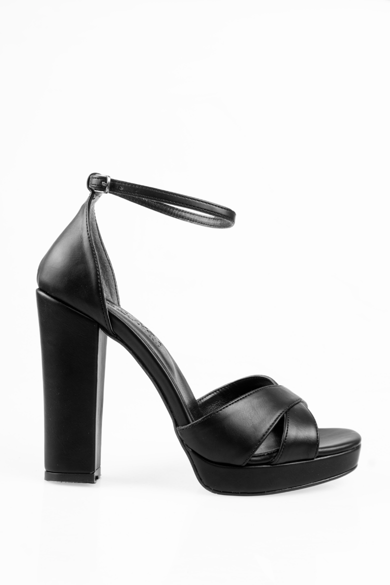 6082 Siyah Yüksek Topuklu Kadın Ayakkabı   resmi