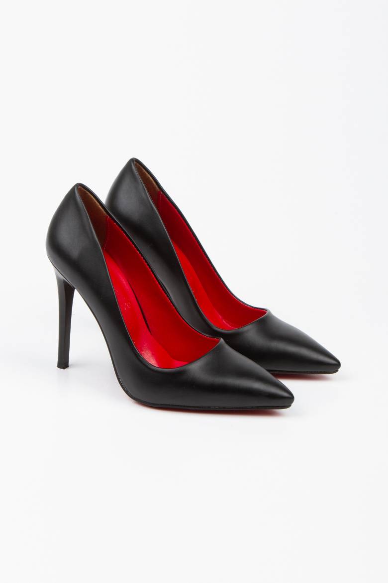 Kadın Cilt Yüksek Ince Topuklu Stiletto 3083  SİYAH CİLT PSG24-3083SİYAH CİLT resmi