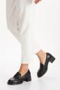 Kadın Topuklu Loafer Ayakkabı 4052  SİYAH CİLT PSG24-4052SİYAH CİLT