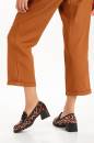Kadın Topuklu Loafer Ayakkabı 4052  LEOPAR DESENLİ PSG24-4052LEOPAR DESENLİ