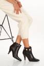 Kadın Hakiki Deri Stiletto Topuklu Bot 5112  SİYAH CİLT PSG24-5112SİYAH CİLT