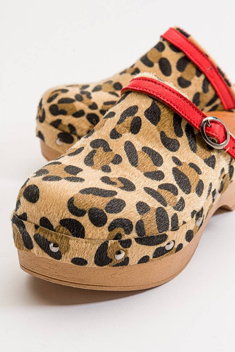 Kadın Hakiki Süet Deri Takunya Terlik 6220  LEOPAR DESENLİ PSG23-6220LEOPAR DESENLİ resmi