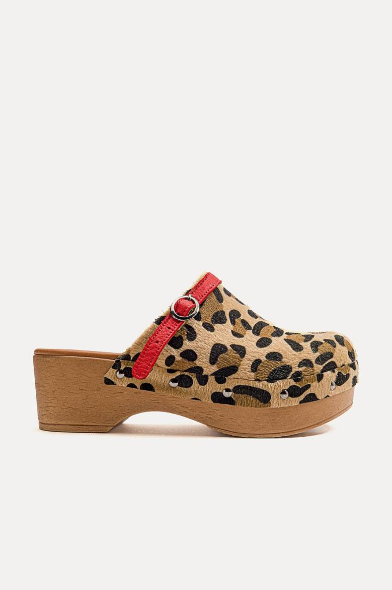 Kadın Hakiki Süet Deri Takunya Terlik 6220  LEOPAR DESENLİ PSG23-6220LEOPAR DESENLİ resmi