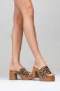 Kadın Hakiki Deri Takunya Terlik 6318  LEOPAR DESENLİ PSG25-6318LEOPAR DESENLİ