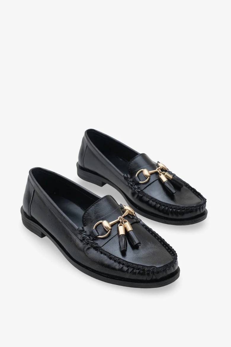 Kadın Püskül Ve Toka Detaylı Loafer 4058  SIYAH PSG25-4058SIYAH resmi