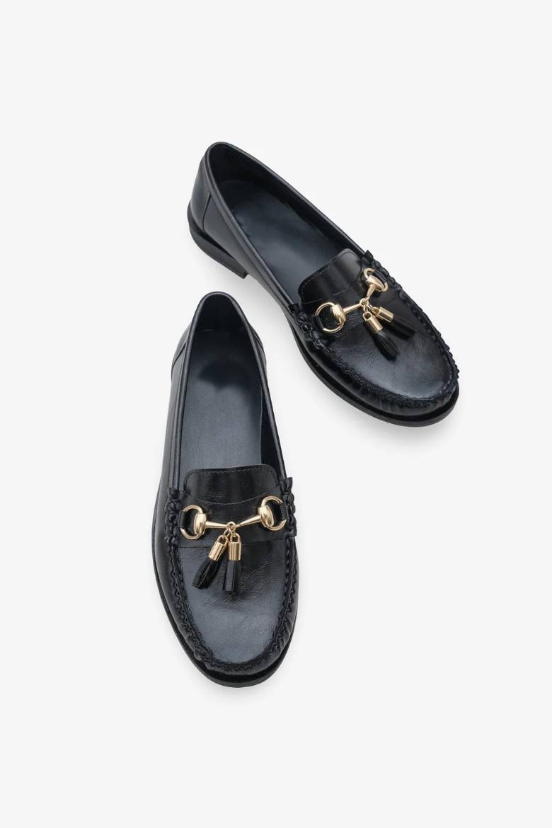 Kadın Püskül Ve Toka Detaylı Loafer 4058  SIYAH PSG25-4058SIYAH resmi