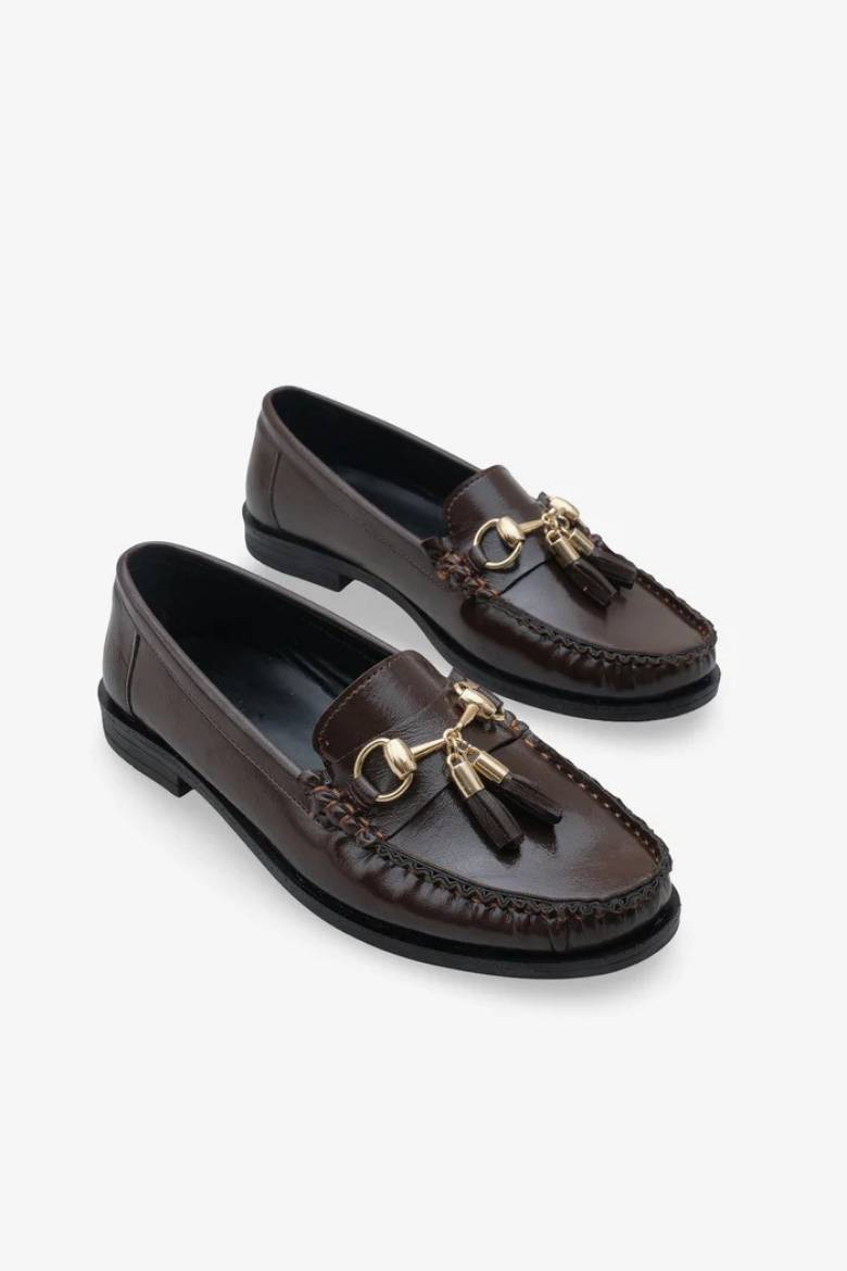 Kadın Püskül Ve Toka Detaylı Loafer 4058  KAHVE PSG25-4058KAHVE resmi