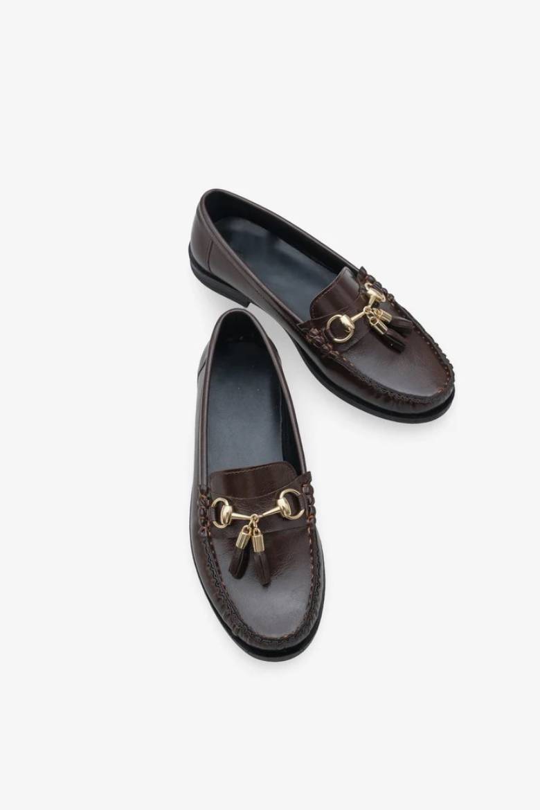 Kadın Püskül Ve Toka Detaylı Loafer 4058  KAHVE PSG25-4058KAHVE resmi