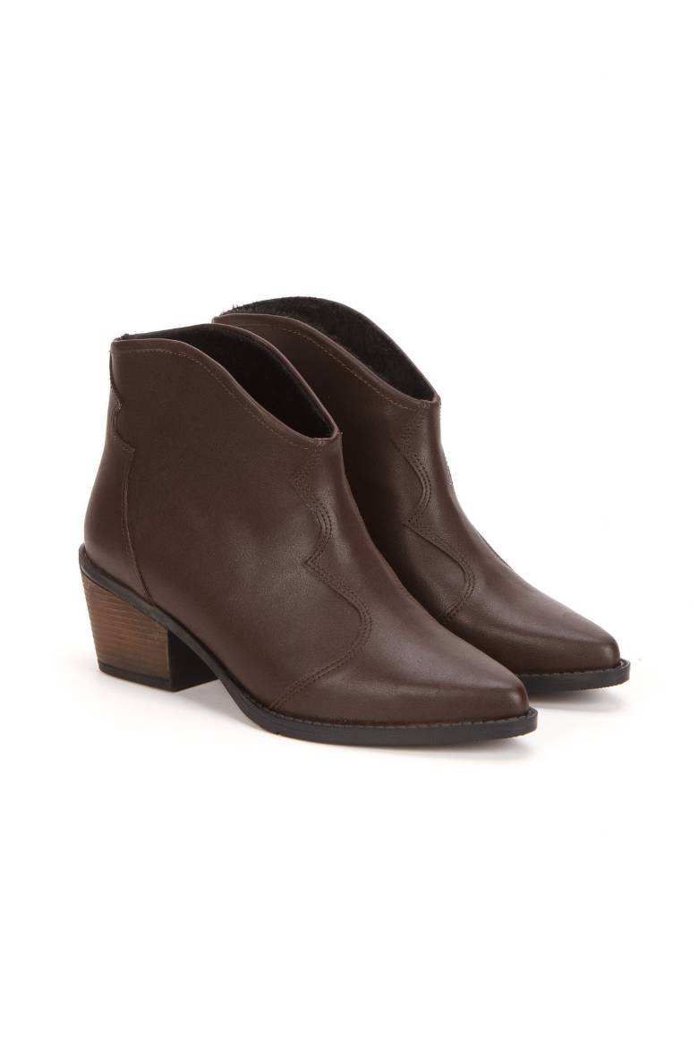 Kadın Western Kovboy Kısa Bot & Bootie 5118  KAHVE CİLT PSG25-5118KAHVE CİLT resmi