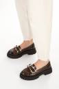 Kadın Toka Detaylı Kalın Taban Loafer 4059  KAHVE PSG25-4059KAHVE